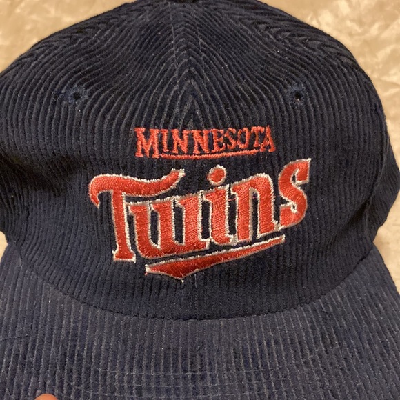 Vintage 80s Minnesota Twins Corduroy Twins Enterprise Snapback - Picture 2 of 6